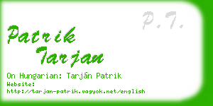 patrik tarjan business card